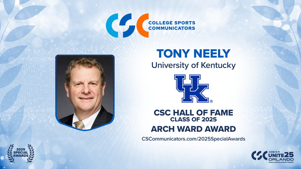 2025 Special Awards Salute: Tony Neely - CSC Hall of Fame and Arch Ward Award